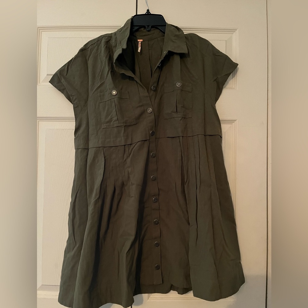 Free People Forest Green Mini Dress